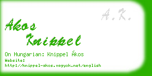 akos knippel business card